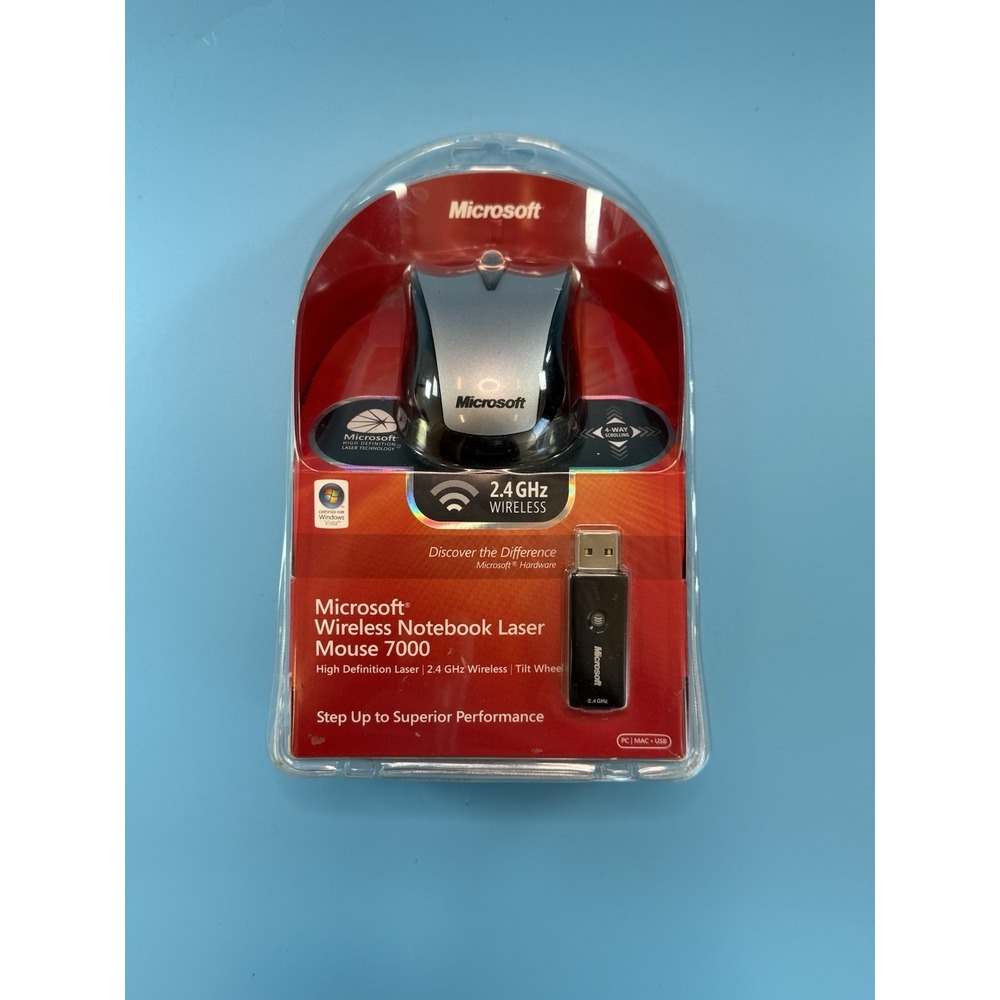 Brand New Never Used Microsoft 2.4ghz Wireless Notebook Laser Mouse 7000